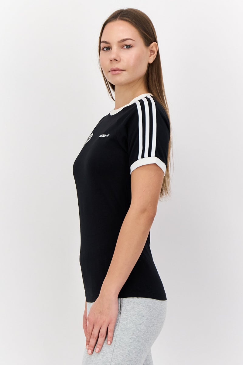 adidas Originals Women Sportswear Fit Short Sleeve Soccer T-Shirt, Black - Image 2